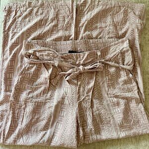 Torrid Pull-on Wide Leg Challis High Rise Tie Front Printed Pants